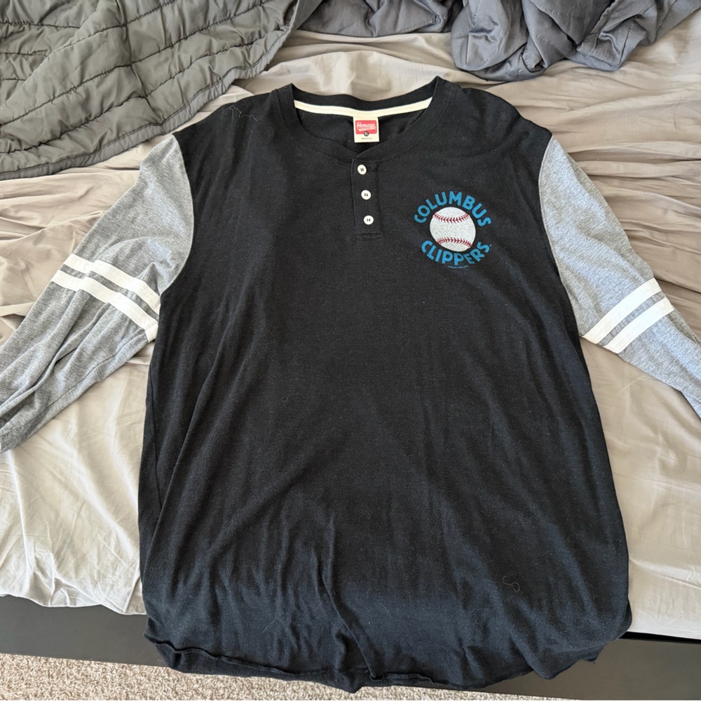 HOMAGE Columbus Clippers Baseball Long Sleeve Button-Up T